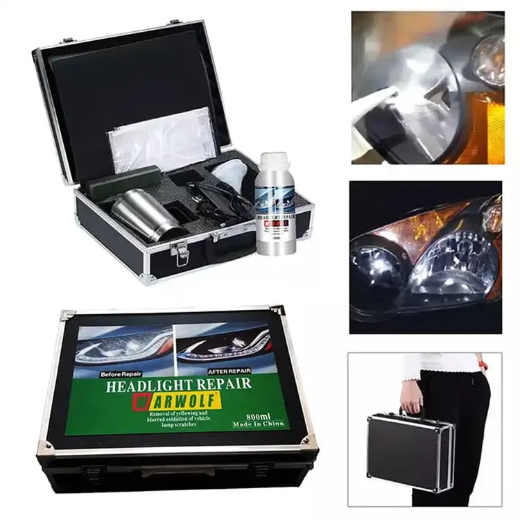 Kit Rénovation De Phares Par Polymérisation 800ML lampe Aladin